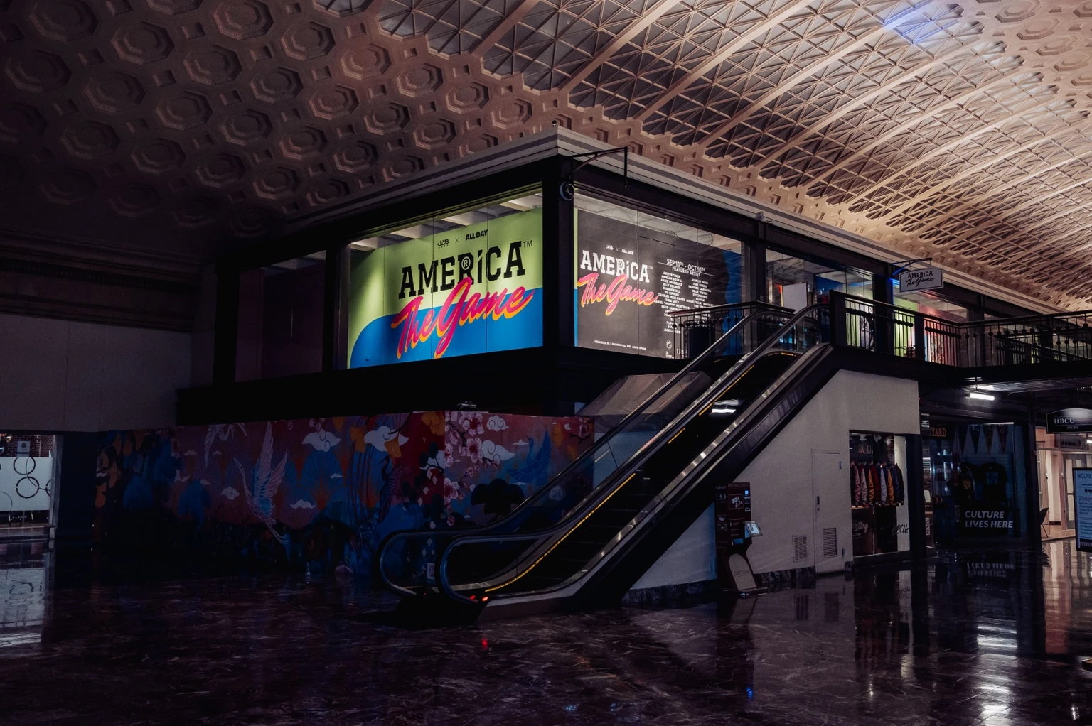 Exhibition space inside Union Station